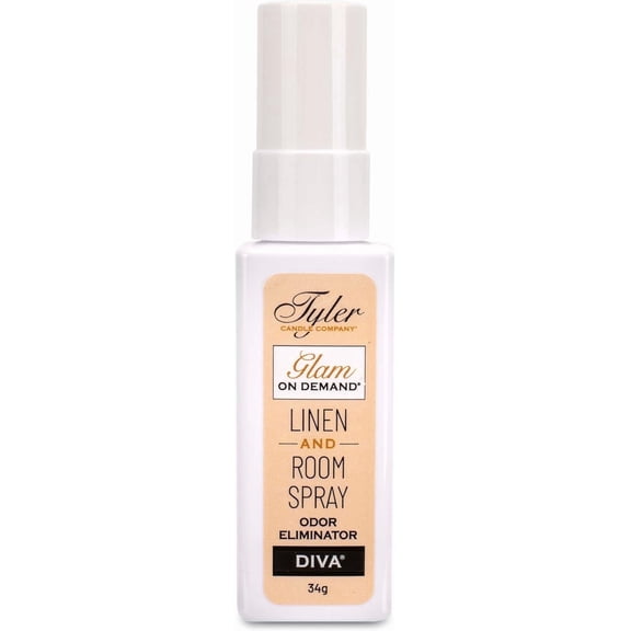Tyler Candle Company Diva Fabric & Room Spray, Glam on Demand, 1.2 oz (34g), Air Freshener for Home & Travel