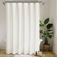 thumbnail image 6 of Extra Wide and Extra Long Waffle Weave Shower Curtain 108 x 84 inch, 230 GSM Heavy Fabric No Blowing, Water Repellent, Washable, Spa, White, 18 Holes, 6 of 6