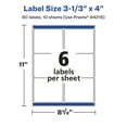 thumbnail image 6 of Avery Durable White Rectangle Labels, 3-1/3" x 4", 60 Total, 6 of 12