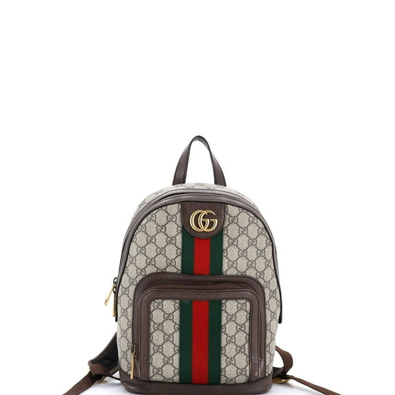 Pre-Owned Ophidia Backpack GG Coated Canvas and Leather Small By Rebag
