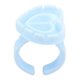 thumbnail image 2 of 100 Uds. Soporte de anillo de pegamento para extensiones de pestañas en forma de corazón (azul) Likrtyny Cuidado Belleza, 2 of 9