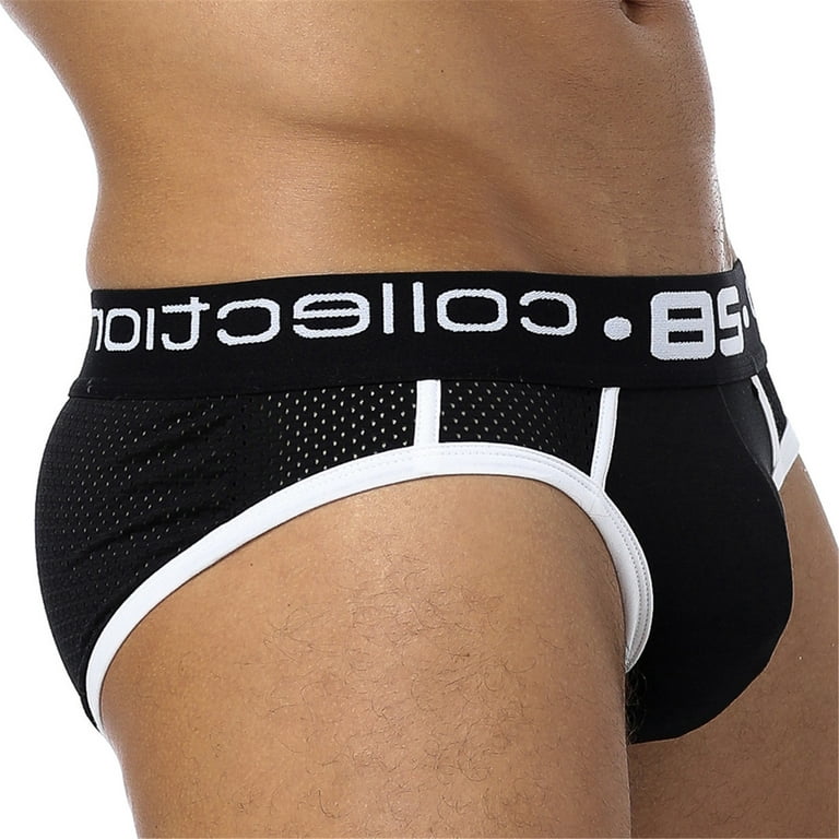 zuwimk Underwear Men,Men's Dual Pouch Underwear Comfortable Ultra Soft Micro  Modal and Cotton Trunks Black,M 