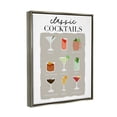 thumbnail image 4 of Stupell Industries Classic Cocktails Chart Food & Beverage Painting Gray Floater Framed Canvas Art Print Wall Art, 17 x 21, 4 of 10