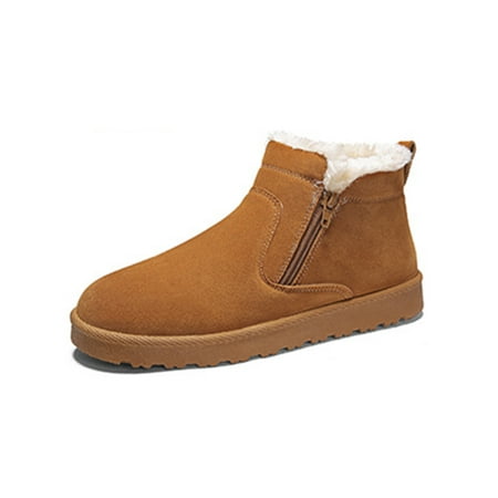 

Gomelly Men Snow Boots Casual Ankle Warm Winter Shoes Yellow 7.5