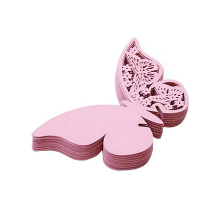 

xinqinghao wedding supplies paper butterfly cup card pink