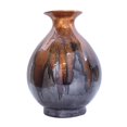 thumbnail image 1 of Rachel Déjoué & Laqué Céramique Pot d'Eau Ronde Vase&44; Brun & Argent, 1 of 1