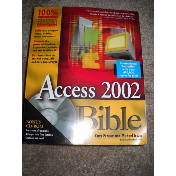 Pre-Owned Access 2002 Bible [With CDROM] (Paperback) 076453596X 9780764535963