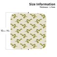 thumbnail image 2 of Rateoe Green Snake Drawing Drink Coasters Set of 4 Leather Coasters Spill Protection for Table Desk,Durable and Non Slip Leather Coaster ,4 Inches Drink Mats-Square, 2 of 6