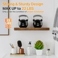 thumbnail image 6 of BAYKA Floating Shelves for Wall – Bathroom Shelves Rustic Wood with Metal Brackets for Bathroom, Bedroom, Kitchen, or Living Room Decor – Rustic Brown, 3 Set, Sturdy Storage with 22lb Capacity, 6 of 10