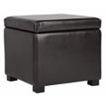 thumbnail image 3 of SAFAVIEH Jonathan Flip Top Ottoman Brown, 3 of 12