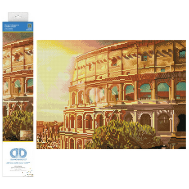 Diamond Dotz Roman Colliseum Buliding Diamond Painting Kits for Adults - Diamond Art Kits a Relaxing Creative Craft Kit with Dotz Gems 16.5"x20.5"