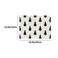 thumbnail image 2 of Cotton Placemats, Linen Placemats, Christmas Table Decorations Waterproof Insulation Mats, Double Thick Non Slip Dining Room Kitchen Mats 17.7x12.6 Inches Durable Easy Clean, 2 of 7
