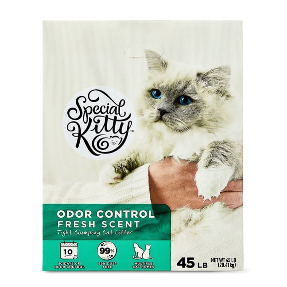Special Kitty Odor Control Tight Clumping Cat Litter, Fresh Scent, 45 lb Box