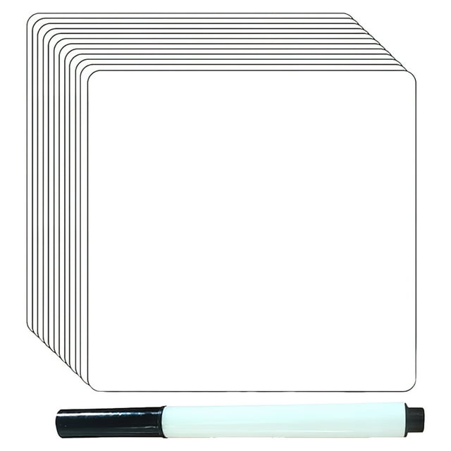 12pcs Pegatinas de pizarra de la pizarra DIY Etiqueta extraíble Borrar seco Notas adhesivas con una pluma