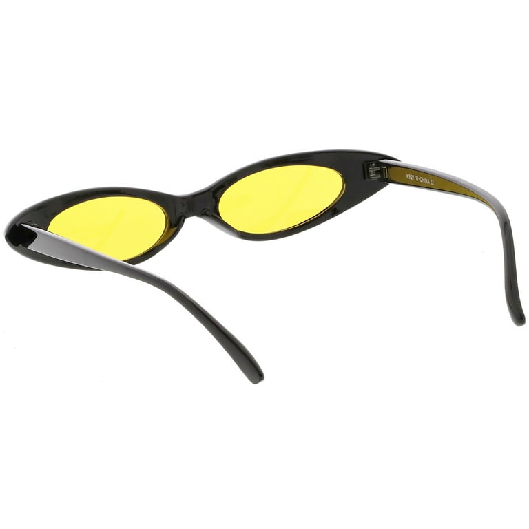 Sunglass La Ultra Thin Extreme Oval Sunglasses Color Tinted Lens 47mm