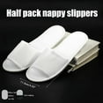 thumbnail image 4 of Fleece Slippers One Time Non Slip Thick  Slippers For Home Hotel Travel Party Guest, 4 of 7