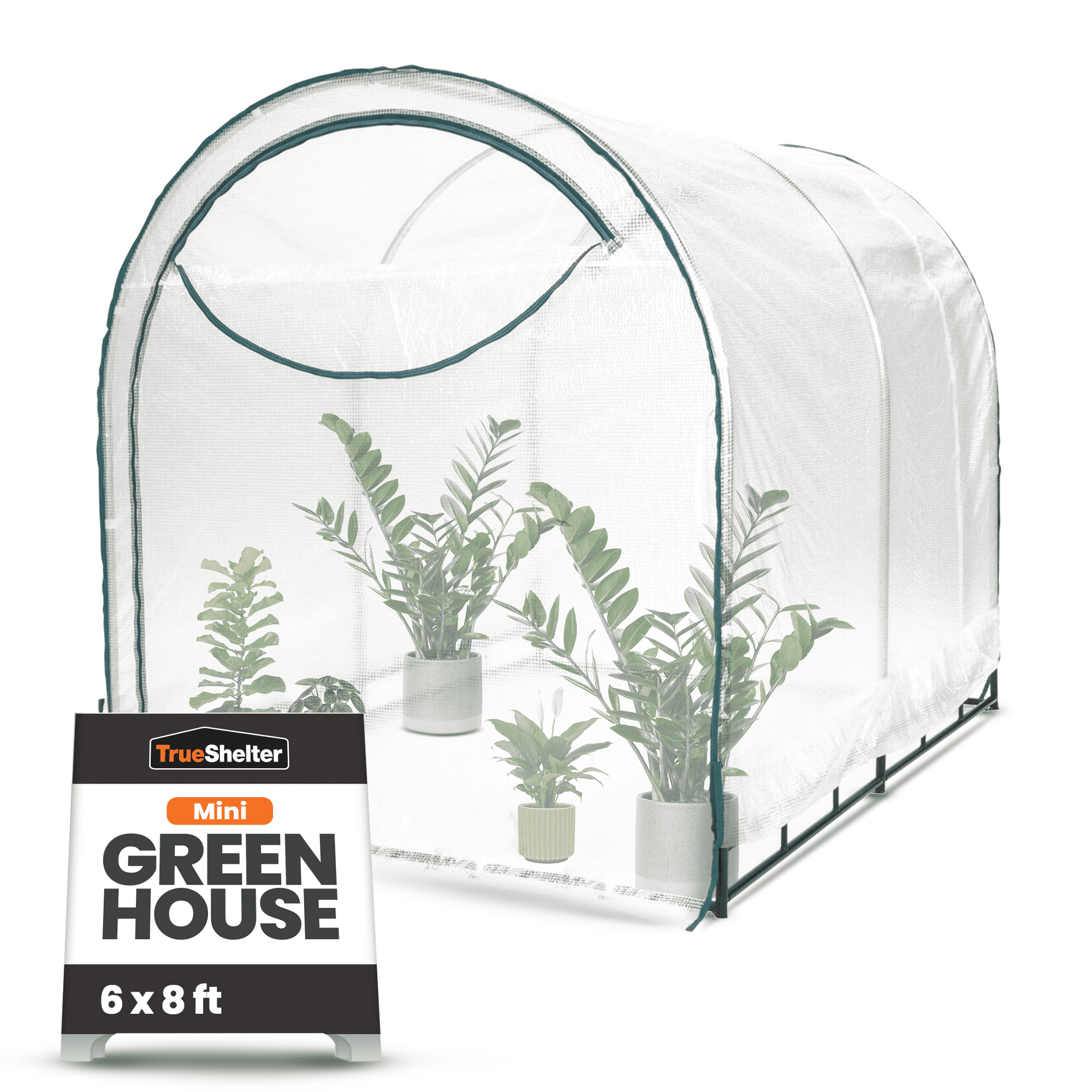 True Shelter Walk-in Greenhouse White 6.5 Ft High