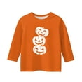 thumbnail image 4 of Abcomgle Girls Halloween Shirts 5t Spooky Pumpkin Graphic Tshirts for Girls Crewneck 3/4 Raglan Sleeve Tee Shirts for Girls Fall Funny Cute Top for Girls,12-13 Years, 4 of 4