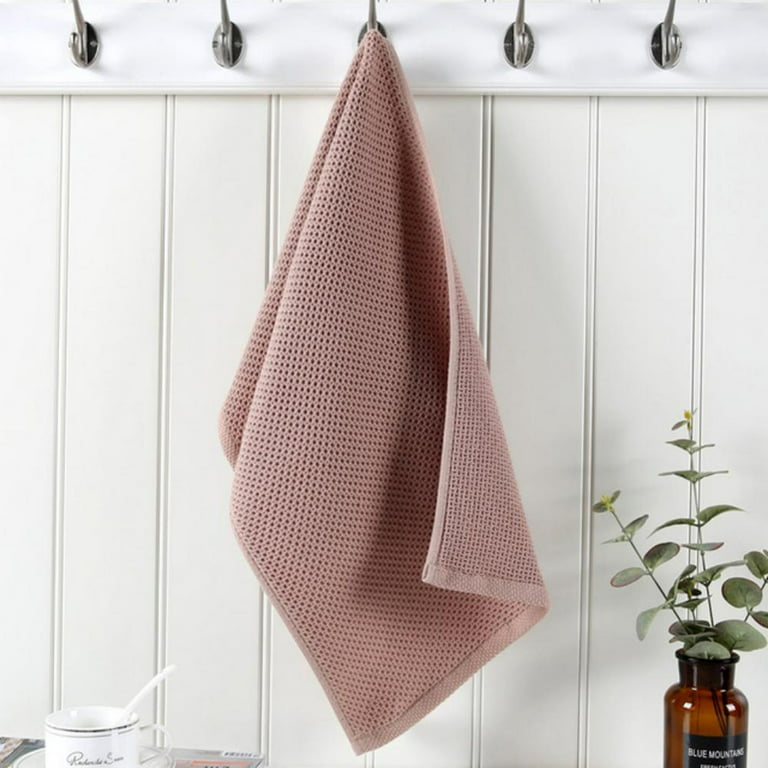 Classic Waffle Weave Bath Towels, Oversized Pure Cotton, 13.78 x 29.52 In,Microfiber Cotton for Bathroom Spa Hotel Home Kitchen, Size: Quick Drying
