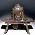 thumbnail image 3 of Antique items from rural areas, including replicas of Bodhidharma, Guanyin, benches, old bronze Buddha statues, and antique ornaments for collection., 3 of 4