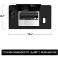 thumbnail image 2 of WLGJL Non-Slip Leather Desk Pad, Waterproof Laptop Computer Desk Keyboard Mat, Table Protector Blotter Mat, Large Mouse Pad for Office/Work/Home/Decor(Black, 23.6" x 13.7"), 2 of 5