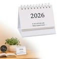 thumbnail image 2 of Small Desk Calendar 2026 - Standing Flip Mini Desktop Calendar, Use Now to Dec 2026, Mini Daily Schedule Thick Paper Twin-Wire Binding with Check List for Home Office School(3.7x3inch), 2 of 9
