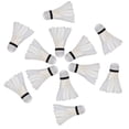 thumbnail image 2 of Enakshi Goose Feather Badminton Shuttlecocks Birdies For Practice & Training | White , Pack Of 12 , Good Hitting And Durability, 2 of 5
