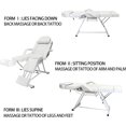 thumbnail image 5 of OmySalon Professional Massage Table,3-Section Adjustable 66in W/Steel Frame, Massage Lash Tattoo Chair&Bed W/2 Split Legs & 1 Tray for Spa Facial Waxing Physical Therapy(White), 5 of 7