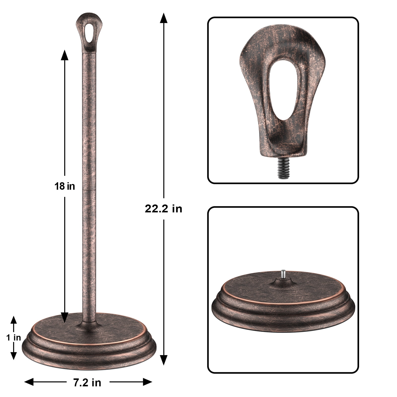 KASUNTO Freestanding Metal Toilet Paper Holder with Rustproof Finish (Oil Rubbed Bronze)