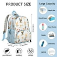 thumbnail image 4 of Chicken Chick Pattern Student Backpack – Egg, Hen, Rooster, Cluck, Coop Design with Floral Garden Aesthetic and Watercolor Farm Art, 4 of 4
