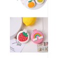 thumbnail image 3 of 2 Packs Strawberry + Egg Foldable Travel Mirror Hair Brushes Portable Round Folding Pocket Hair Brush Mini Hair Comb Travel Size Compact Hair Massage, 3 of 5