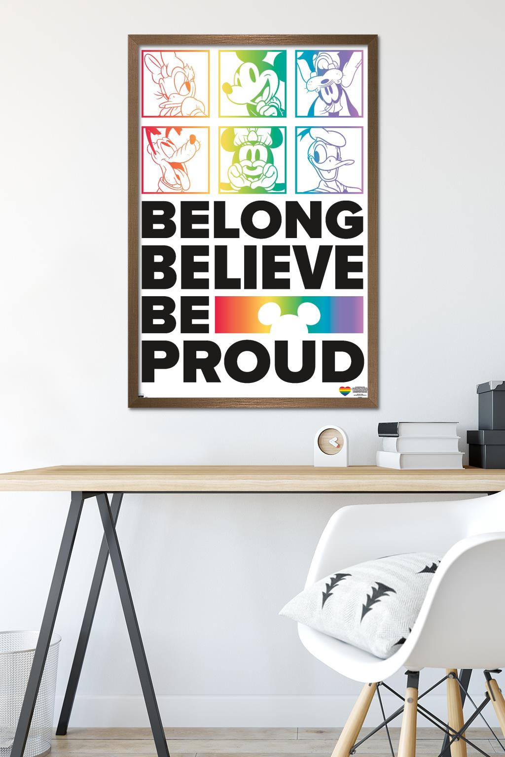 Disney Mickey Mouse - Belong Wall Poster, 22.375" x 34" Framed
