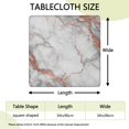 thumbnail image 2 of White Gray Rose Gold Marble Pattern Square Fitted Tablecloth with Elastic Edge,Square Table Cover,Washable Elastic Table Cover for Home Kitchen Party Decor 34"x34", 2 of 6