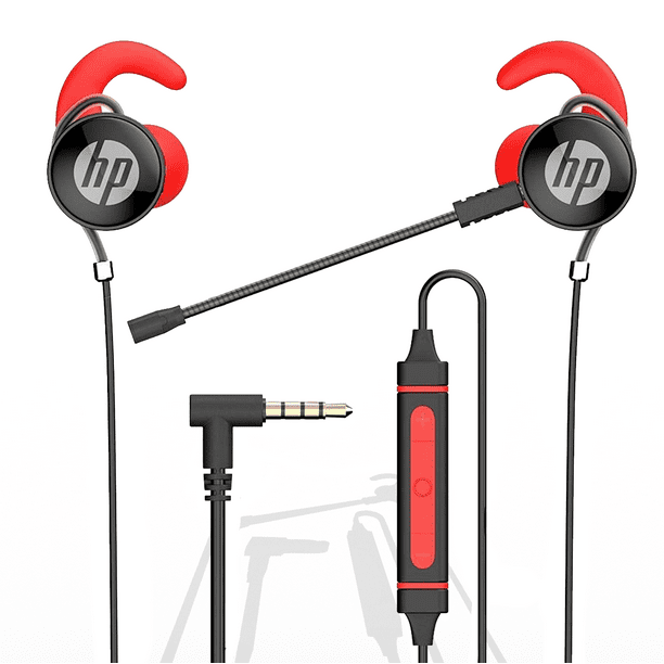 HP PS4 Gaming Earbuds in Ear Headphones with Mic, Stereo Bass Earphones with Detachable Dual