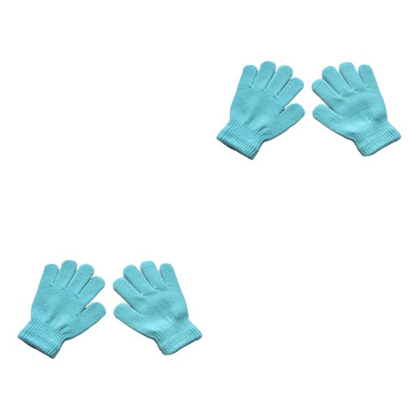 Qarigey 1 par de guantes para niños Accesorio de ropa práctico para ropa de invierno Azul claro Azul claro 2Conjunto