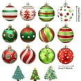 thumbnail image 2 of Lksixu 24Pcs Christmas Tree Hanging Ornaments, Christmas Decorations for Xmas Tree, 2.36 inch Glitter Red and Green Shatterproof Christmas Tree Hanging Baubles, Christmas Pendant for Party Wedding, 2 of 7