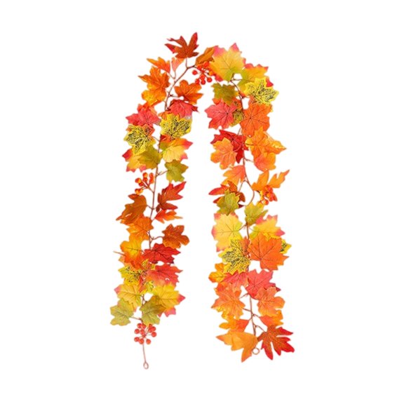Artificial Maple Leaves And Vines, Halloween Artificial Green Plants, Festival Hanging Decorations, Artificial Maple Leaves for Autumn Decor Thanksgiving Christmas Decorations