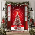 thumbnail image 2 of KOYPTL Christmas Door Cover Decorations-35x79 in,Width Curtain Front Door Backdrop Banner Simulation Xmas Tree Christmas Hanging Cover Ornament for Indoor Outdoor Party Winter Holiday, 2 of 6