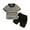 Black, variant on Gerichy Baby Boys 2PCS Shorts Set Boys' 2 Piece Fleece Sweatsuit Set -Graphic Hoodie and Jogger Pants for Boys