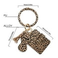 thumbnail image 3 of Detachable PU Leather Keychain Card Holder Circle Bracelet Wristlet Keychain for Girlfriend Mother Friend, 3 of 10