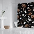 thumbnail image 2 of Vintage Halloween Pattern Shower Curtain 84"x72" ,Bathroom Decorative Shower Curtains Set with 12 Hooks,Modern Waterproof Washable Shower Curtain, 2 of 6