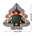 thumbnail image 2 of Whimsical Metal Hanging Christmas Tree Wind Spinner - Festive Garden Decoration with Surprised Face & Crown Design for Yard, 2 of 7