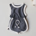 thumbnail image 4 of REDARER Girls Sleeveless Tank & Trimmed Shorts, Casual Athletic 2-Piece Playwear Set,6-9 Months, 4 of 4