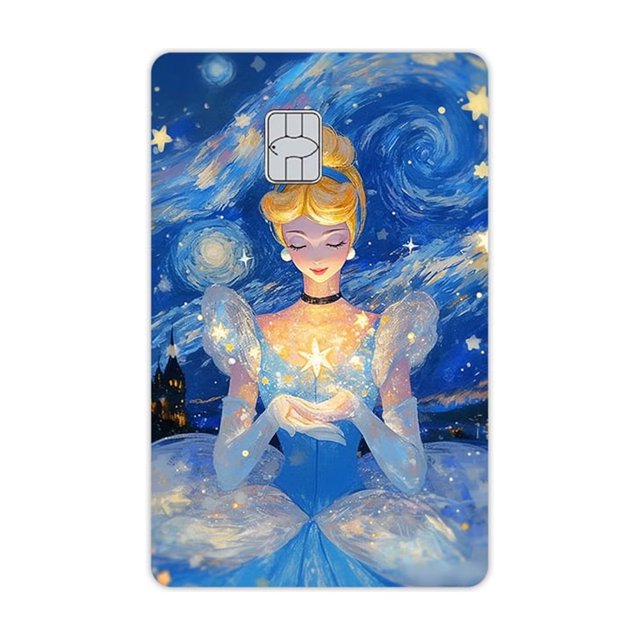 Cartoon Credit Debit Card Matte Skin Stickers Transportation Card Decoration Elsa Ariel Cinderella Belle Princess Girls Decal