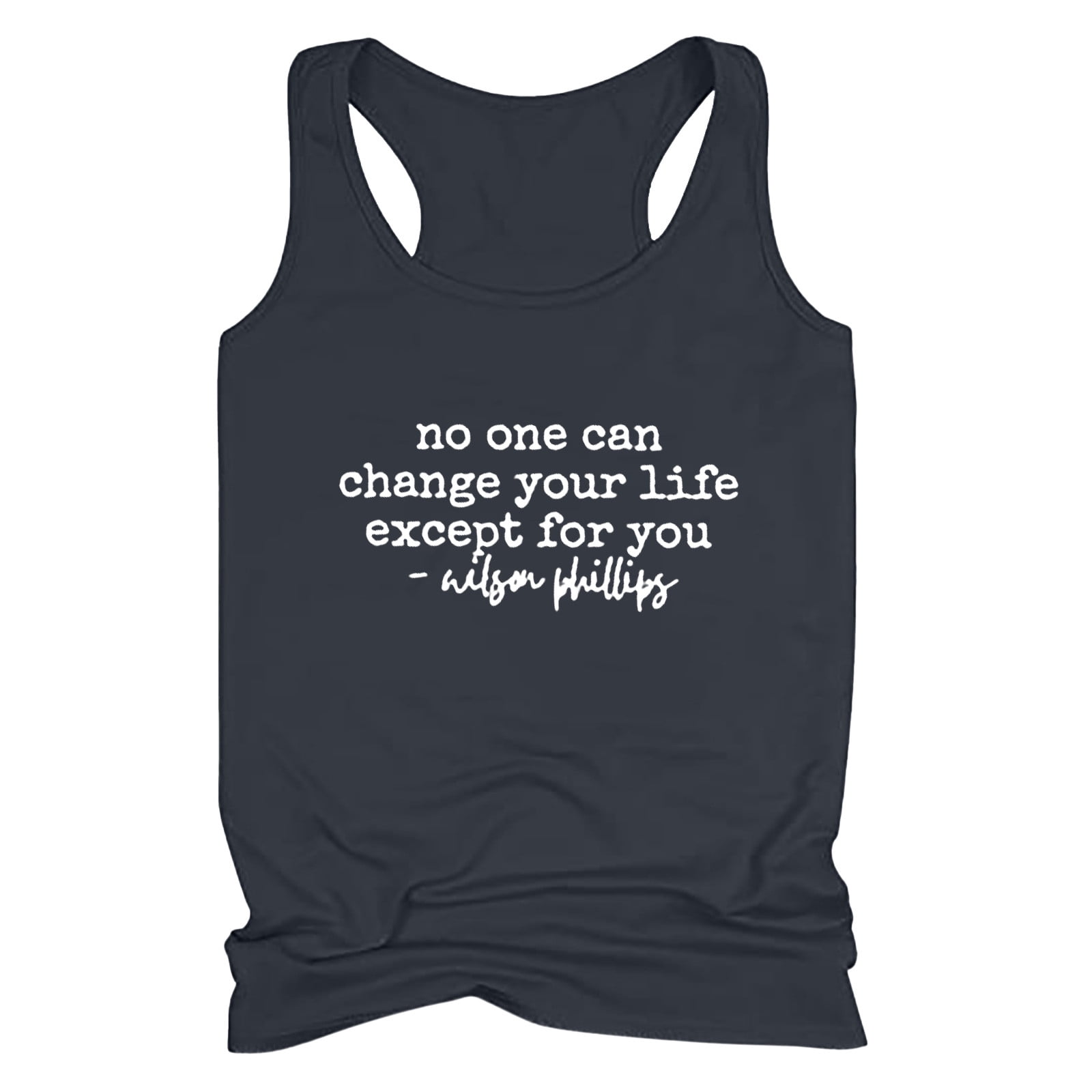 Women's Sleeveless Yoga Workout Tank Tops Funny Sayings Loose Fit