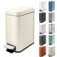 thumbnail image 1 of Cubo de basura M-Aimee de acero inoxidable de 5 litros con tapa de cierre suave, color beige, 1 of 7