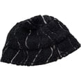 thumbnail image 1 of LinYooLi Small Bucket Hat Irregular Stripes Warm Lamb Wool Foldable Fisherman Hat Autumn Winter Fashion Short Brim Basin Hats, 1 of 8