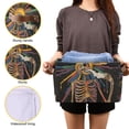 thumbnail image 3 of Yayeee Canvas Storage Basket with Handles for Shelves Fabric Bins Closet Organizer, Colorful Skeleton Sun, 3 of 8