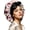 Pink, variant on Satin Hair Braid Bonnet for Sleeping Double Layer Tie Band Elastic Wide Soft Silk Lined Women Girls Cute