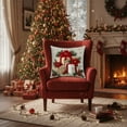 thumbnail image 4 of EazyTech Christmas Blessing Pillow Cover 18x18 Inch Linen Decorative Throw Covers Home Holiday Decor for Sofa Living Room, 4 of 6